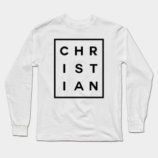 Christian Boxed (Black) Long Sleeve T-Shirt